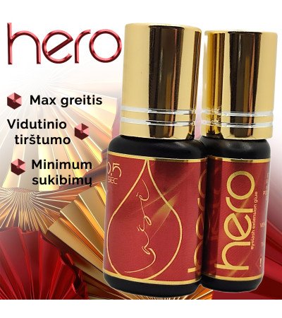 "Lašė" HERO klijai (vidutinio tirštumo) / 5ml. 0,5s, blakstienų priauginimui